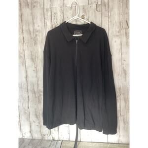 Pre-owned STYLUS zip neck raglan sweatshirt in black size XL